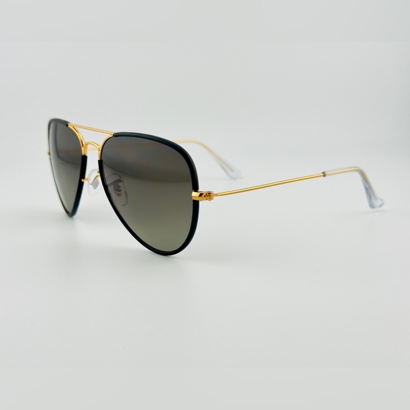 Ray-Ban Aviator Full Color Legend Sunglasses RB3025JM Black&Gold with Gray Lens main image 13
